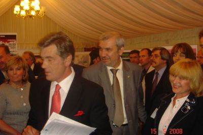 Meeting with Victor Yushchenko, President of Ukraine,House of Lords, in London, 2008
